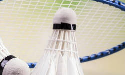 Badminton spielen und Freude haben